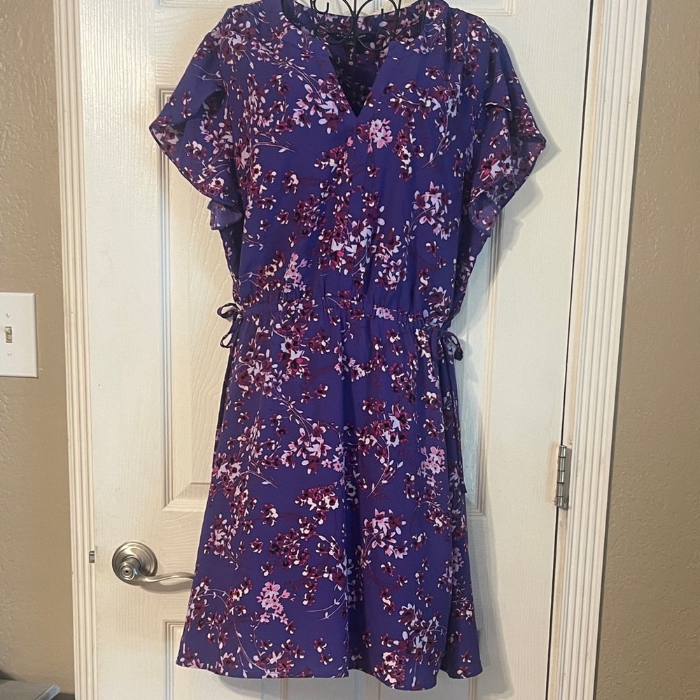 Stitch Fix 41 Hawthorn Purple Floral Dress Size XL